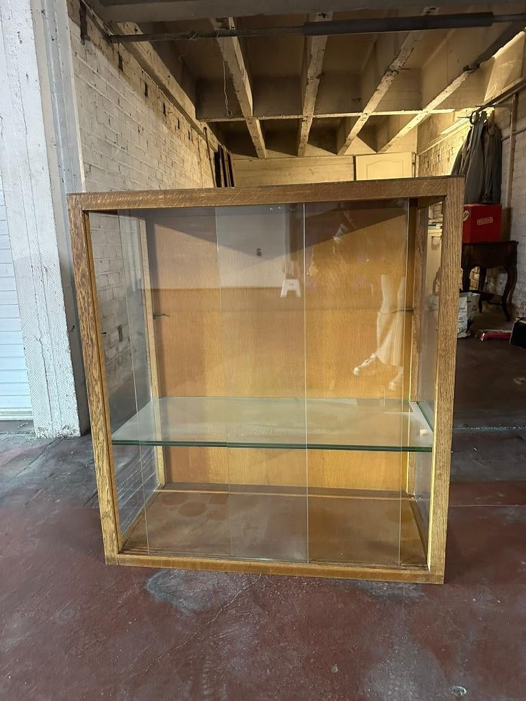 Vitrine / petit vaisselier en bois avec portes vitrées, 25 à 50 cm, Avec porte(s), Moins de 100 cm, Verre