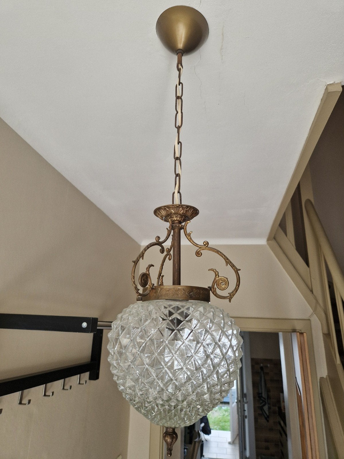 vintage Hollywood Regency ananas hanglamp, Huis en Inrichting, Lampen | Kroonluchters, Ophalen