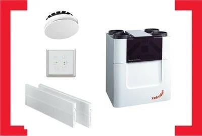 Double flux Zehnder Q350 400m³/h + bouches et commande, Enlèvement ou Envoi, Neuf, Ventilateur et Extracteur