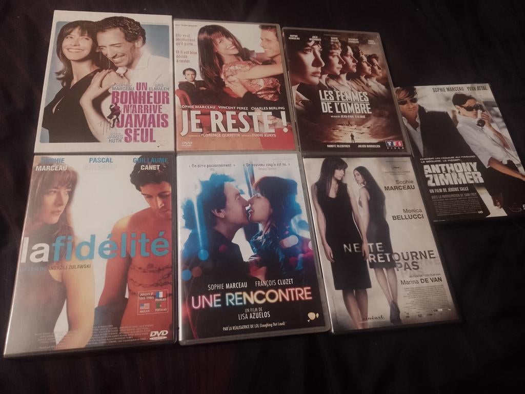 A vendre en DVD lot de 7 films Sophie Marceau, À partir de 9 ans, Enlèvement ou Envoi, Comme neuf, Comédie d'action