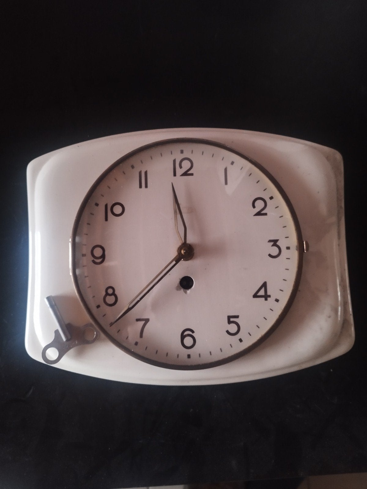horloge murale en céramique vintage Mühlheim des années 1940, Enlèvement, Horloge murale