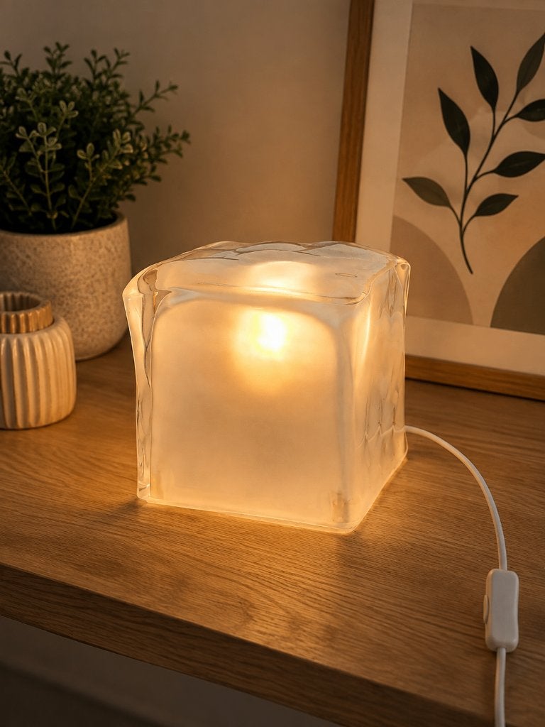 Lampe " glaçon" ikéa, Comme neuf, Enlèvement, IKEA, E14 (petit)