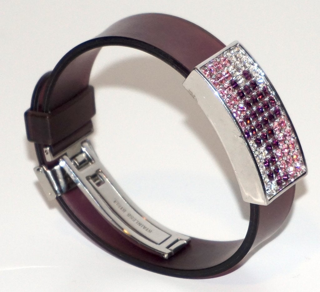 Authentieke armband van Swarovski-kristal, Met kristal, Overige materialen, Gebruikt, Paars