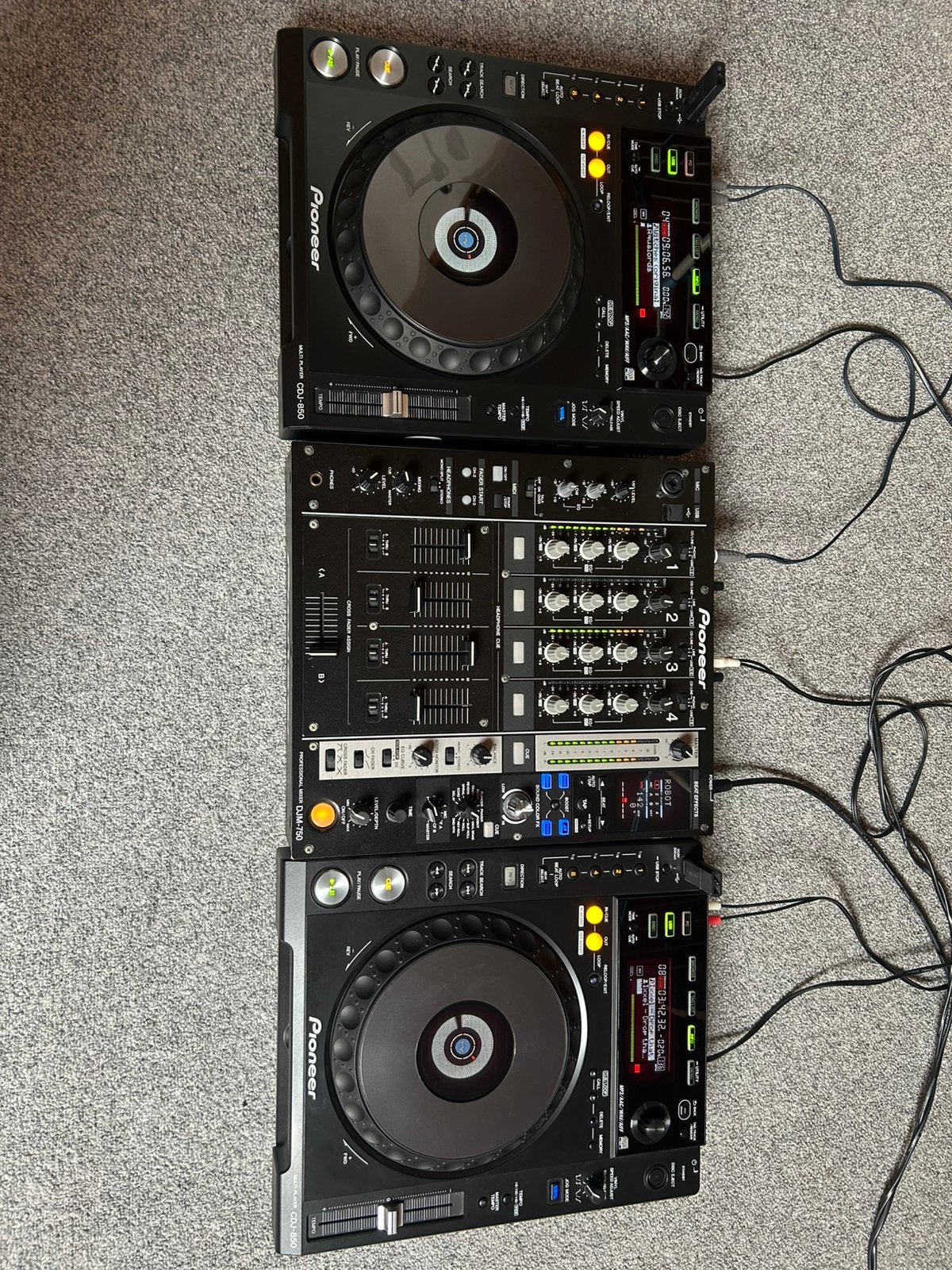 Cdj 850 cd spelers + djm 750 mixer, Musique & Instruments, Enlèvement, Comme neuf, Pioneer