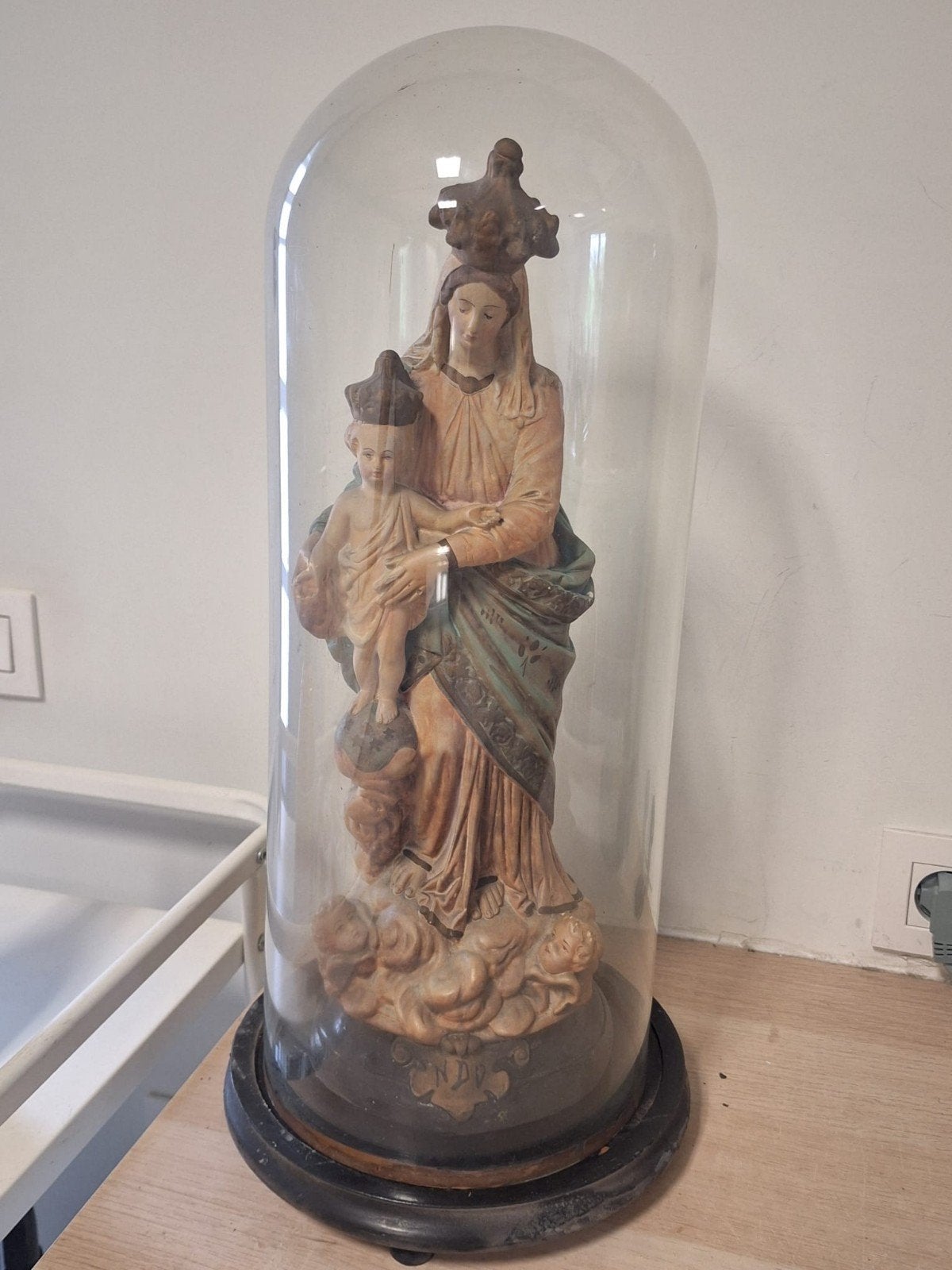 Maria beeld, Glas, Ophalen, Handgemaakt
