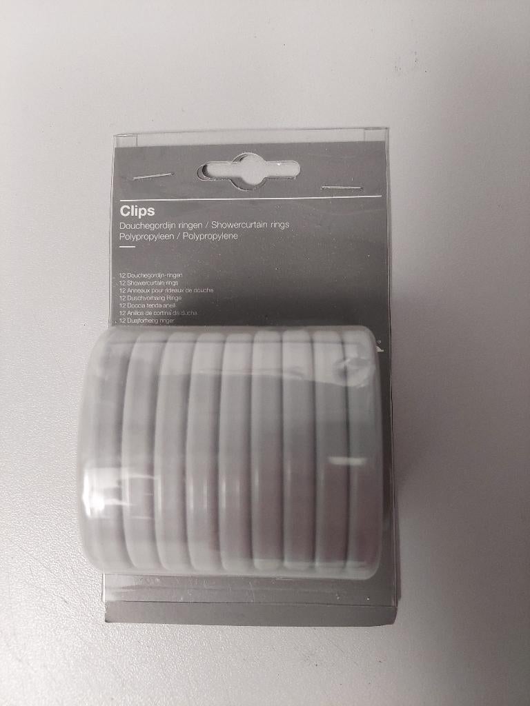 12 anneaux pour rideaux de douche, Enlèvement, Neuf, Gris, Autres types
