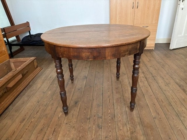 Elegante ronde houten eettafel ideaal voor 2 tot 4 p., Ophalen, Gebruikt, 50 tot 100 cm, Rond