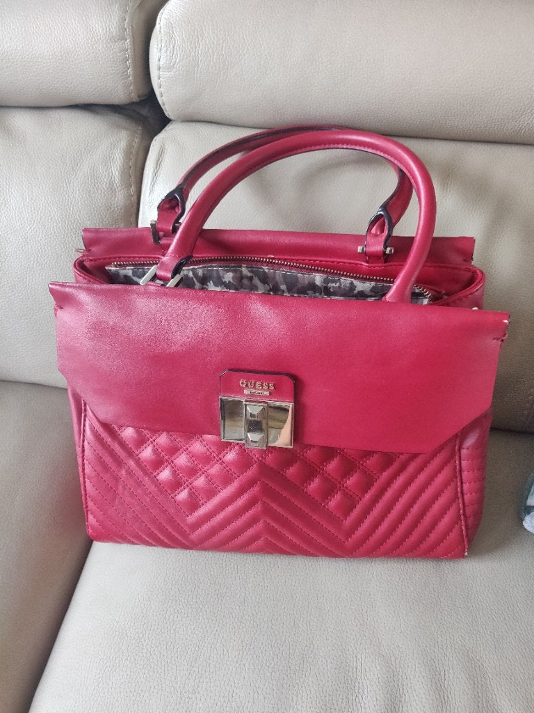 Sac Guess, Enlèvement, Utilisé, Rouge, Sac à main