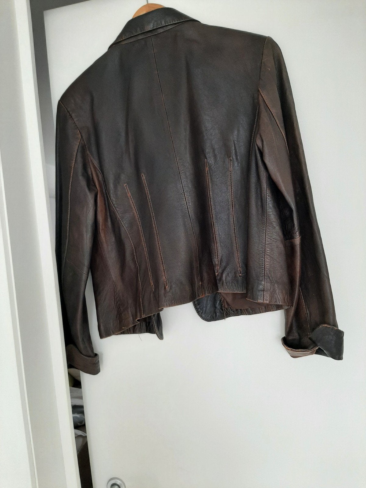 Bruin lederen vest maat 42 nieuw   niet gedragen / van liber, Ophalen, Maat 42/44 (L), Bruin