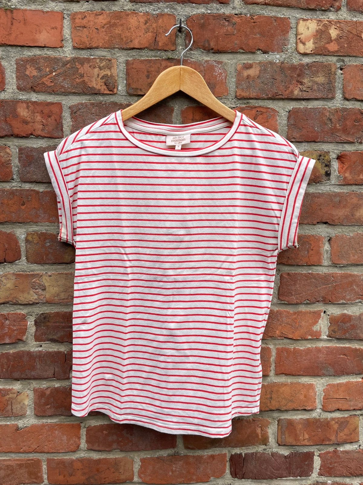 JBC - atelier maman - Zwangerschap T-shirt maat S, Kleding | Dames, Zwangerschapskleding, Ophalen, Wit, Shirt of Top, Zo goed als nieuw