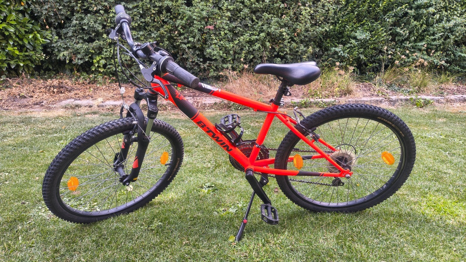 Vélo Rockrider 500 orange, Aluminium, Frein à tambour, 24 pouces ou plus, Rockrider