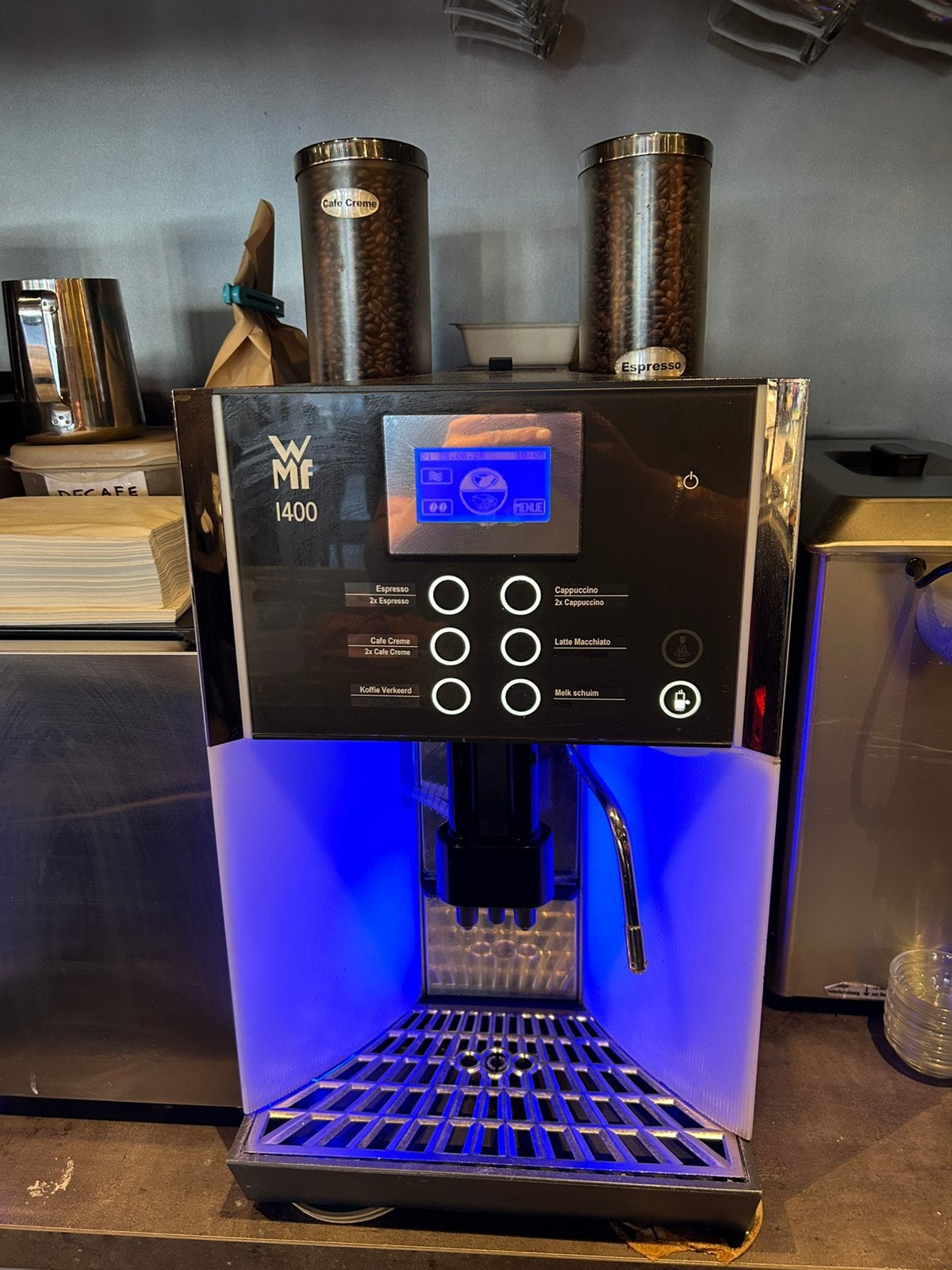 4x WMF Bistro 1400 Koffiemachine + Melkkoelingen – Werkend, Enlèvement, Utilisé, Café et Espresso