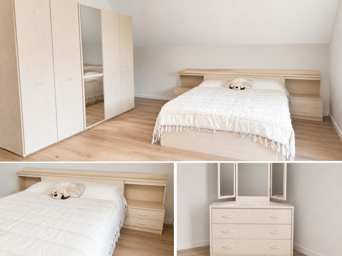 2 -persoons slaapkamer, Huis en Inrichting, Slaapkamer | Complete slaapkamers, Ophalen, Zo goed als nieuw, Tweepersoons, Fris jong modern
