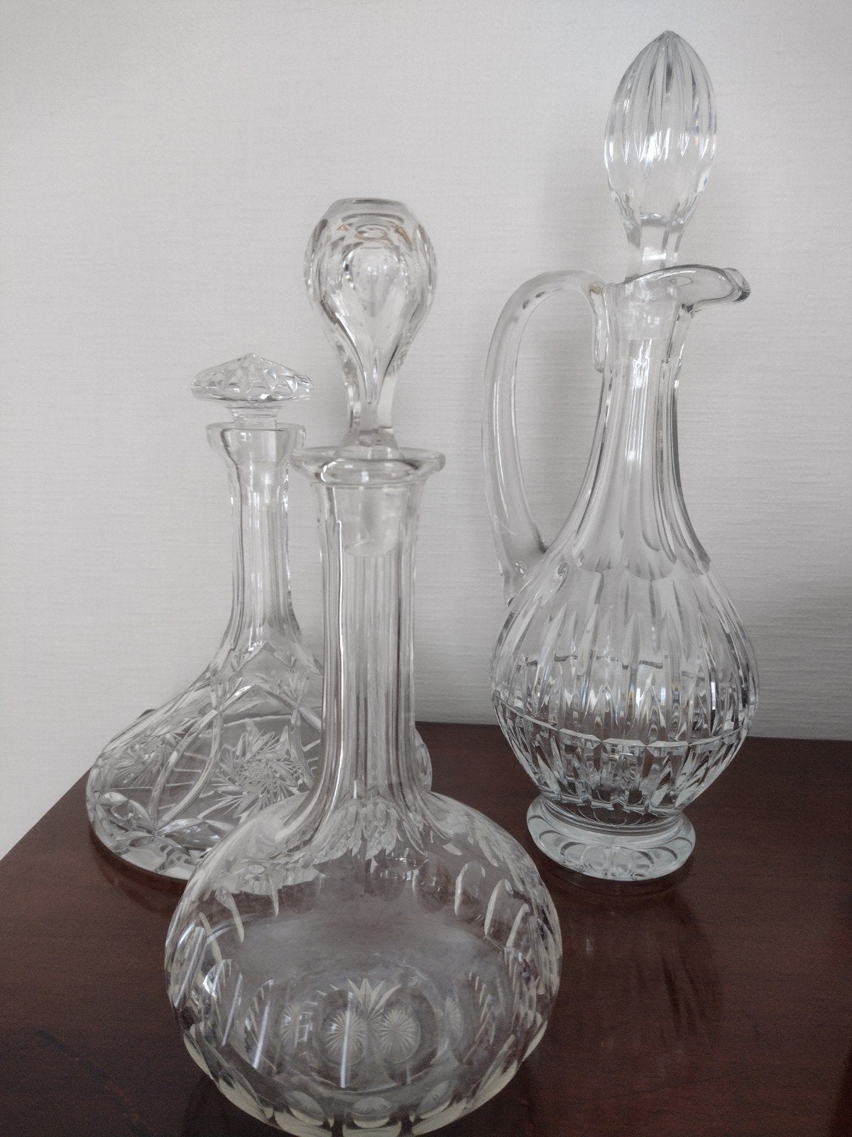 3 kristallen karaffen, Verzamelen, Ophalen of Verzenden