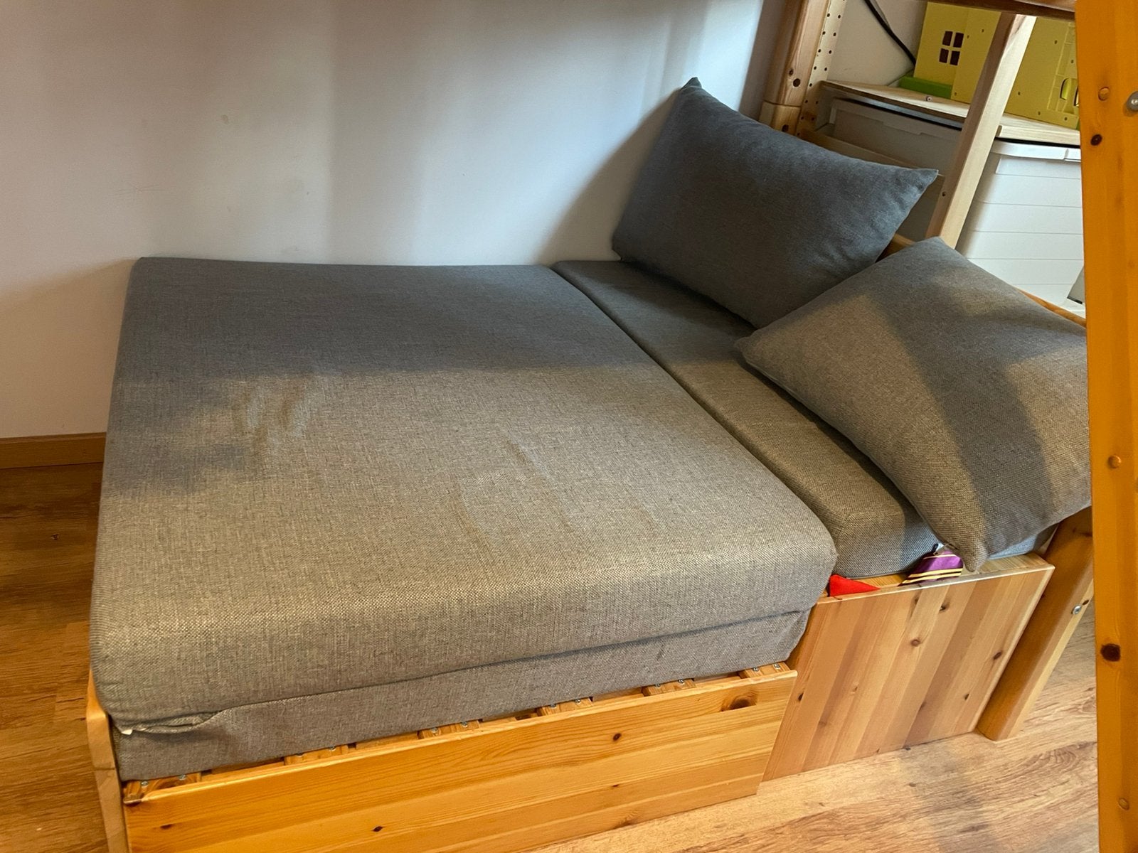 Fauteuil + coffre Felxa, Enlèvement, Utilisé, Une personne, Beige