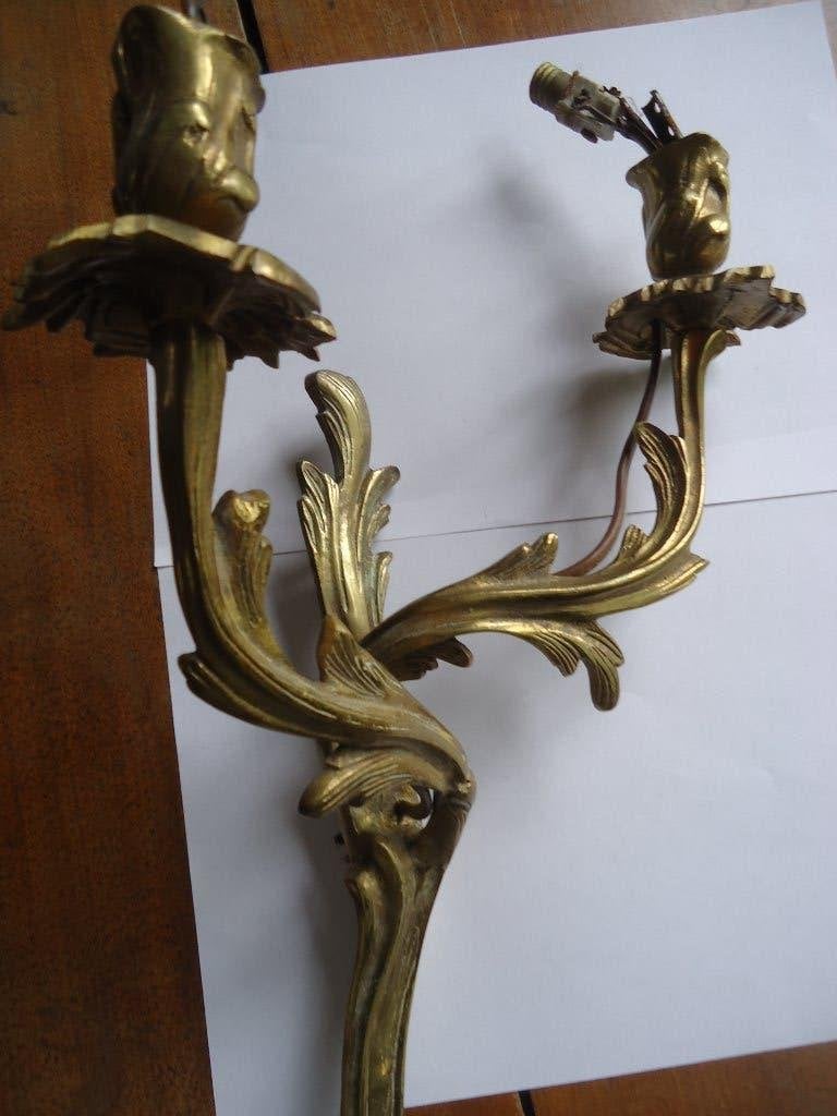 Appliques en bronze (paire) Louis XV1, Enlèvement ou Envoi, Bronze