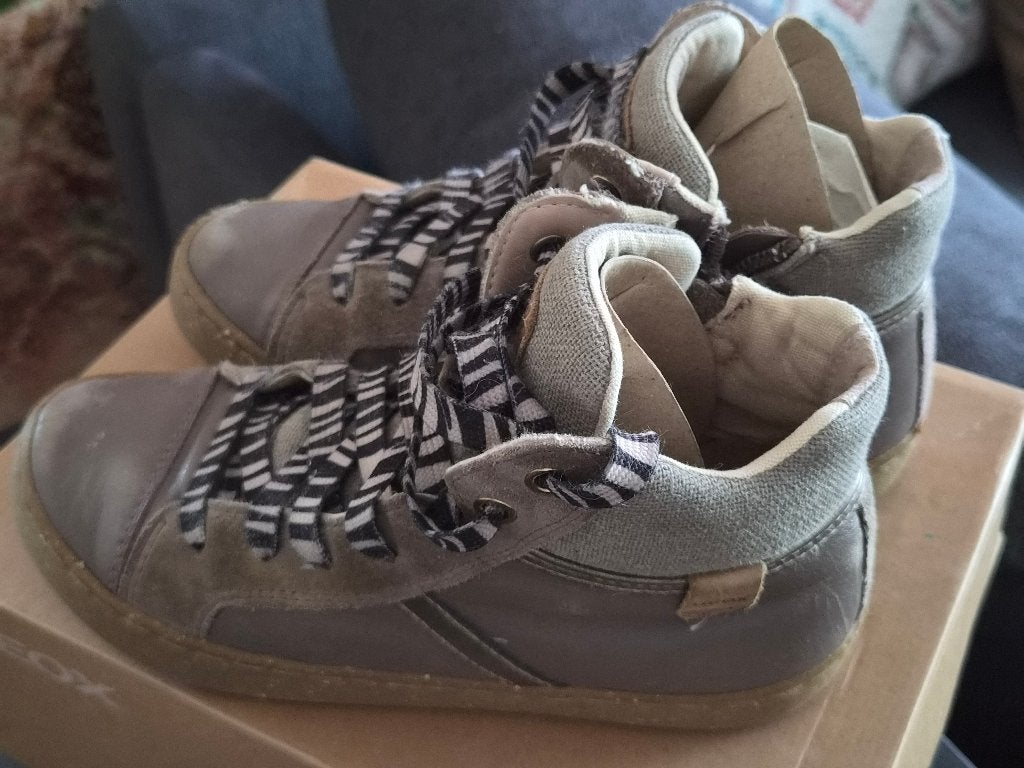 GEOX Kalispera hoge sneakers voor meisjes-Zeer goede st.-T32, Kinderen en Baby's, Ophalen, Meisje, Schoenen, Zo goed als nieuw