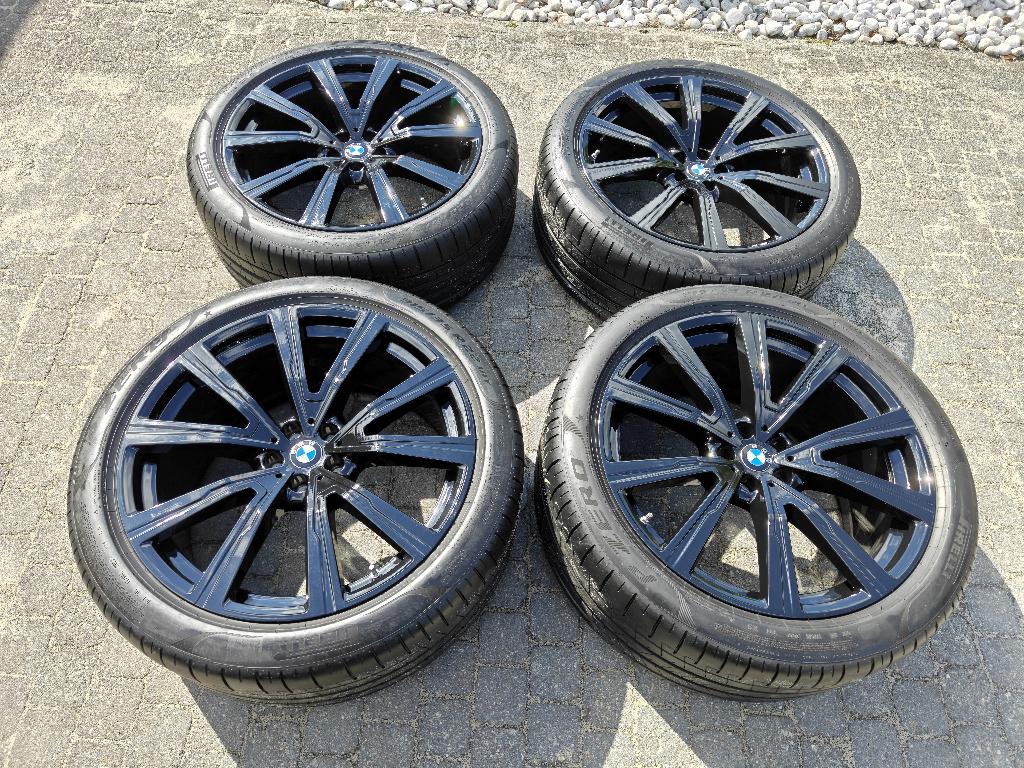 Originele zwarte 22 inch BMW 746i velgen, Ophalen, Banden en Velgen, Nieuw, Overige maten