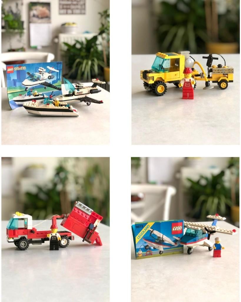 Lot de 20 sets LEGO de 1980 à 1990 + 4 LEGO Technic, Instructions incluses, Lego, Ensemble complet, Utilisé