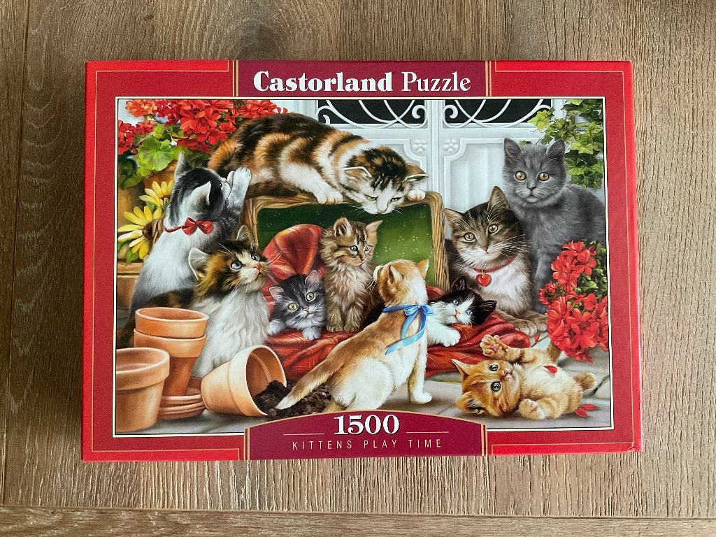 Legpuzzel castorland, katjes 1500 stukjes, Hobby en Vrije tijd, Ophalen of Verzenden, 500 t/m 1500 stukjes, Gebruikt, Legpuzzel