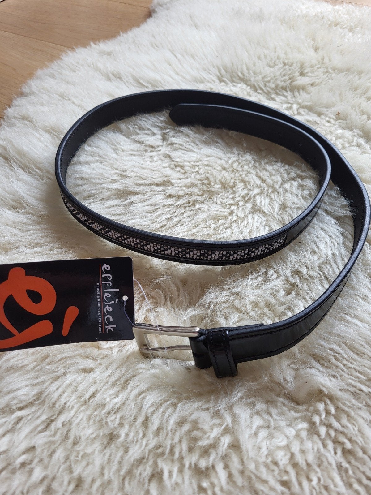 Epplejeck riem lakleer met diamantjes maat 95cm, Ophalen of Verzenden