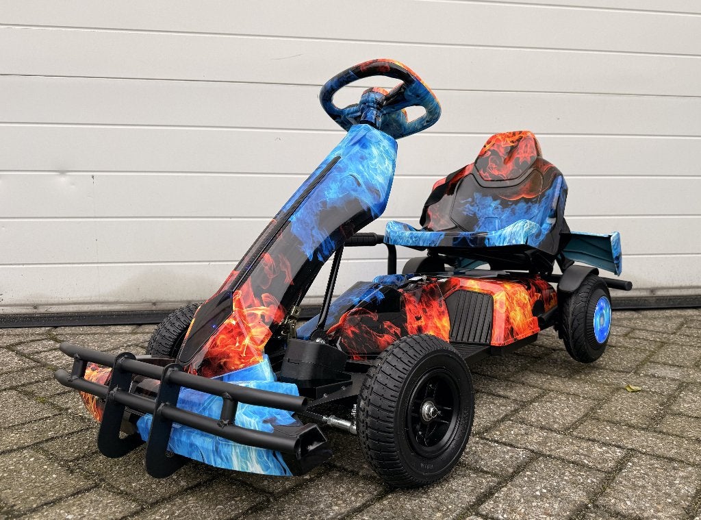 Elektrische skelter met vlammenprint Go kart, Ophalen of Verzenden, Nieuw