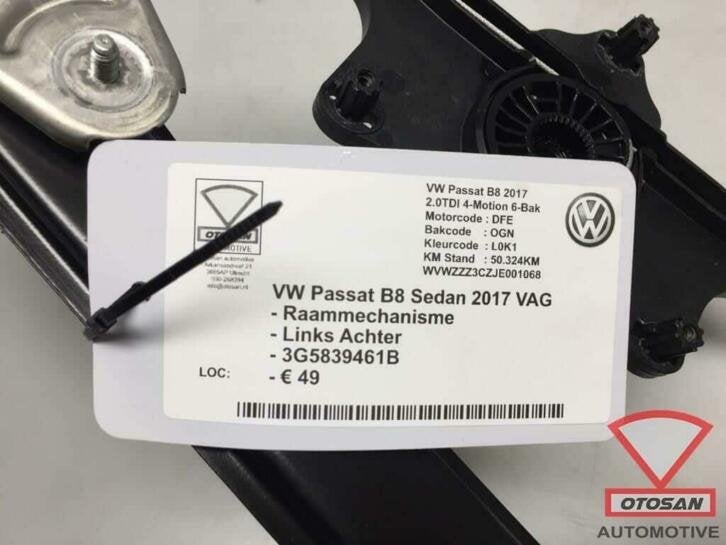 l ve vitre vw passat b8 berline arri re gauche 3g5839461b, Volkswagen, Volkswagen AG, Vw@volkswagen.de, Utilisé