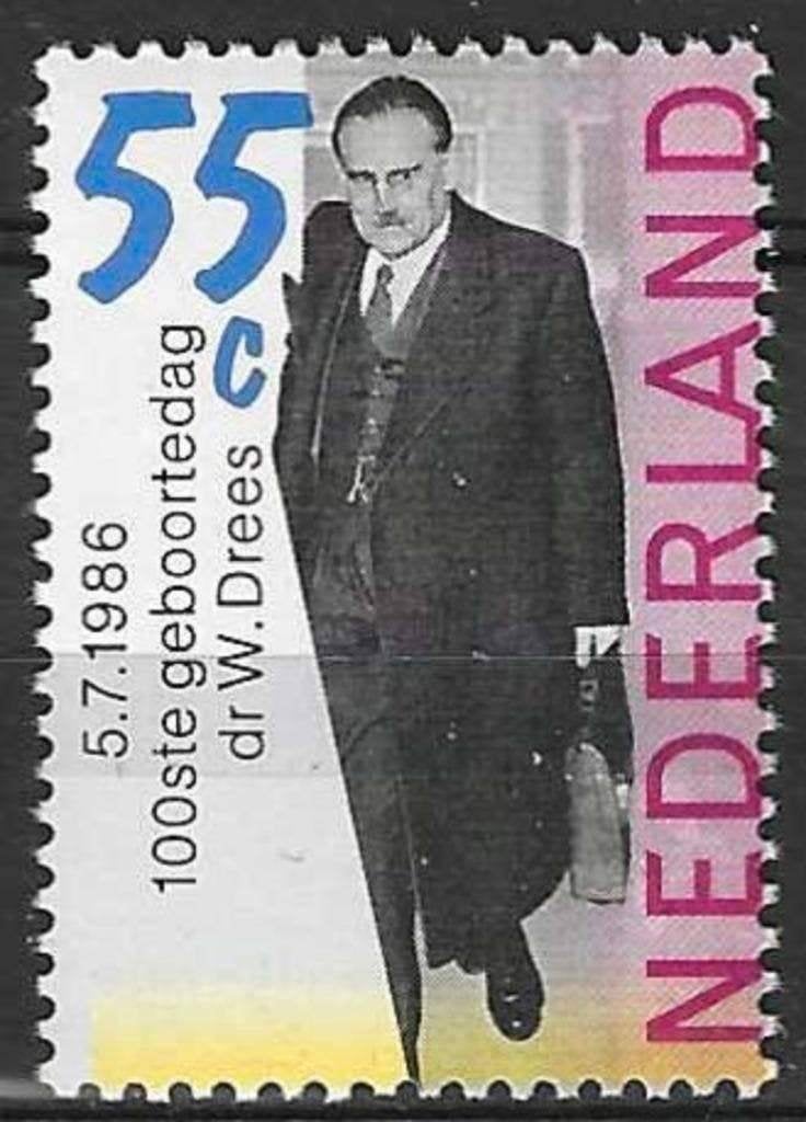 Nederland 1986 - Yvert 1272 - Willem Drees (PF), Verzenden, Postfris