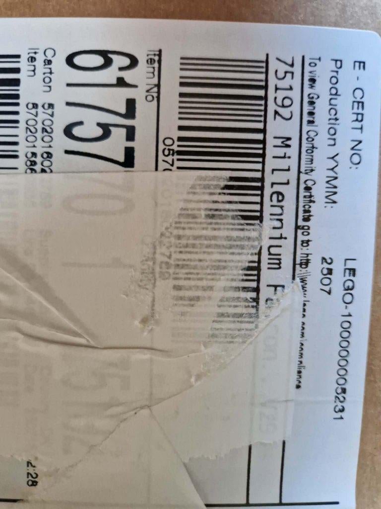 Lego 75192 - Faucon Millenium, Enlèvement ou Envoi, Neuf, Ensemble complet, Lego