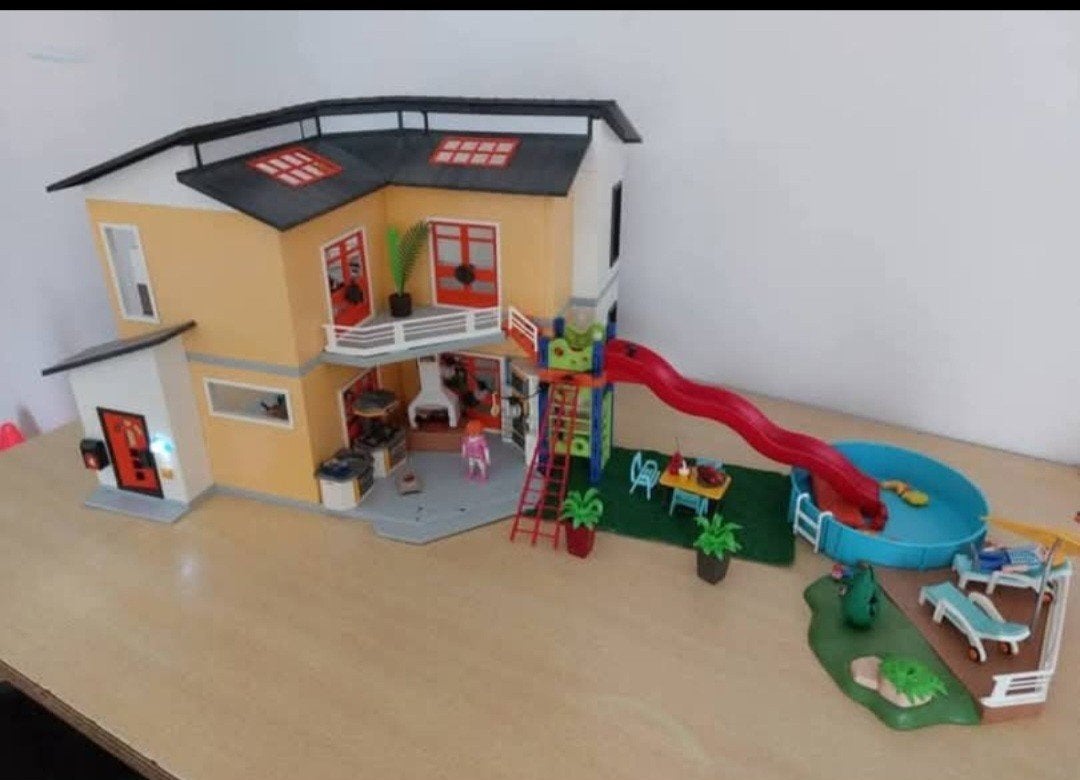 groot huis playmobil met glijbaan en zwembad, Enlèvement