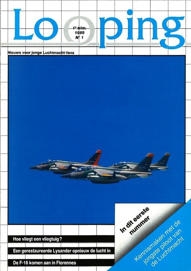 Looping  Nieuws voor jonge Luchtmachtfans  1e trim. ’89 Nr 1, Verzamelen, Ophalen, Nieuw, Boek of Tijdschrift