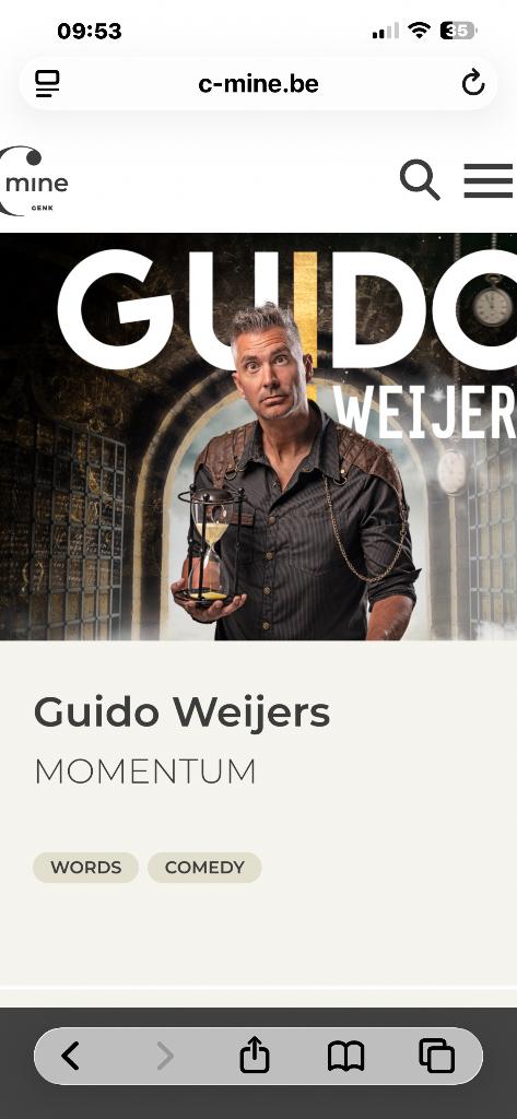 Guido Weijers 2 Tickets theatervoorstelling, Tickets & Billets, Événements & Festivals, Deux personnes