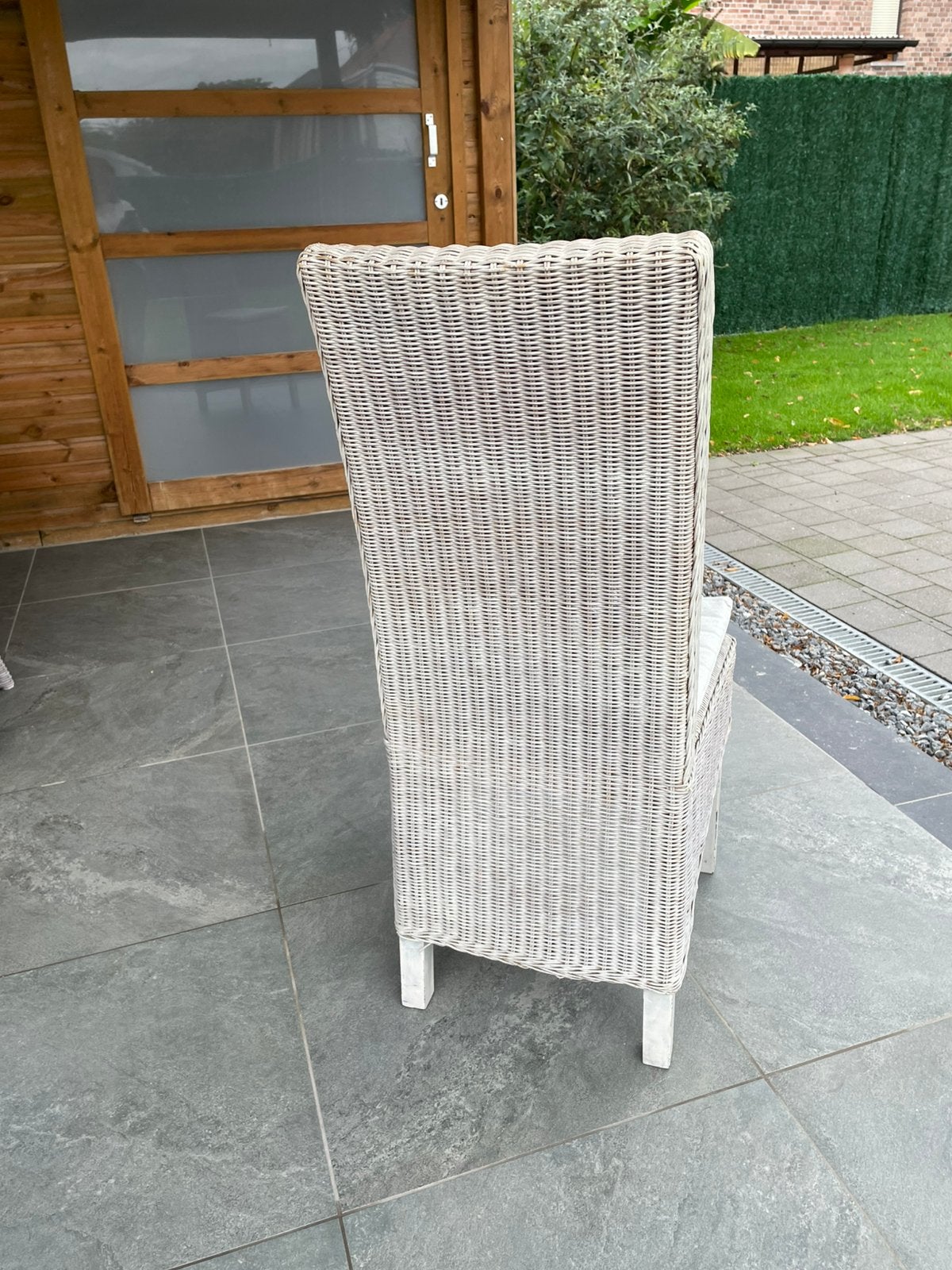 Landelijke rieten stoelen, Ophalen, Hout, Zo goed als nieuw, Grijs