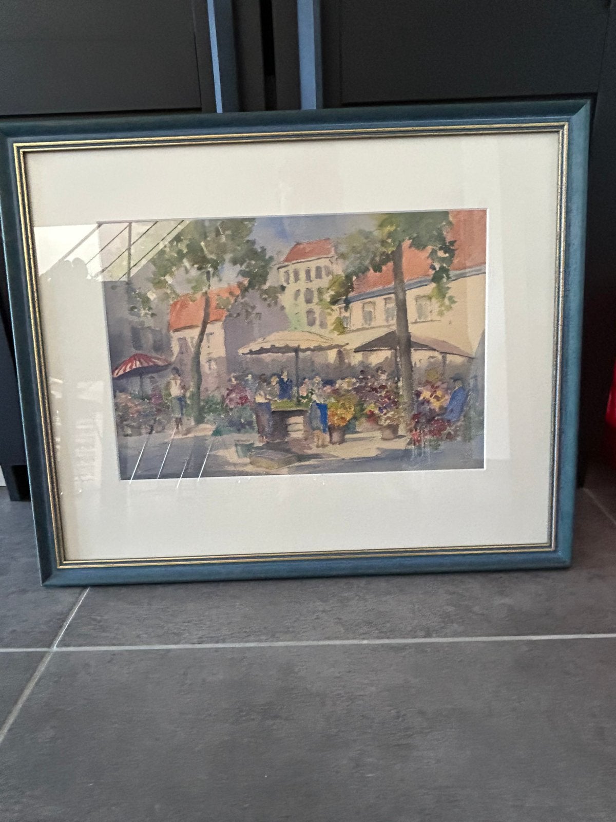 Peinture de marché dans le sud de la France, Enlèvement, Tableau