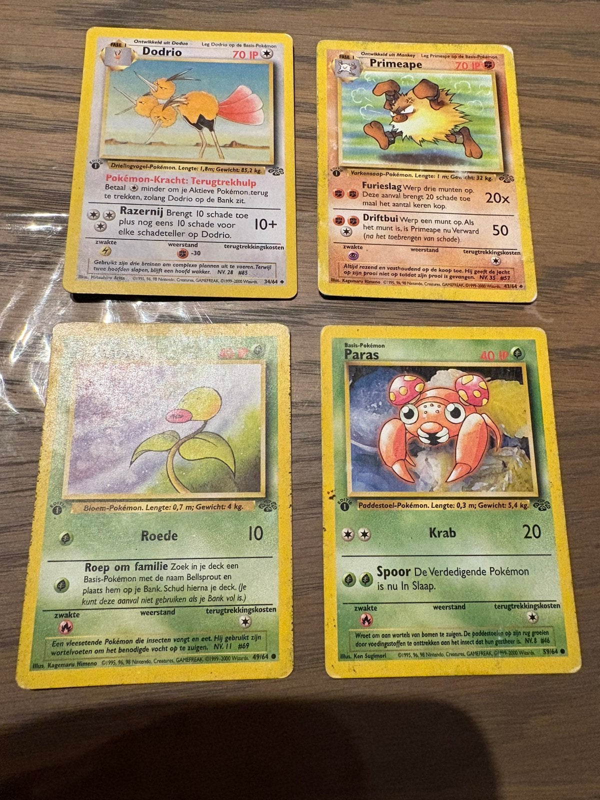 Pokemon NL jungle 1e editie, Ophalen of Verzenden, Gebruikt, Meerdere kaarten
