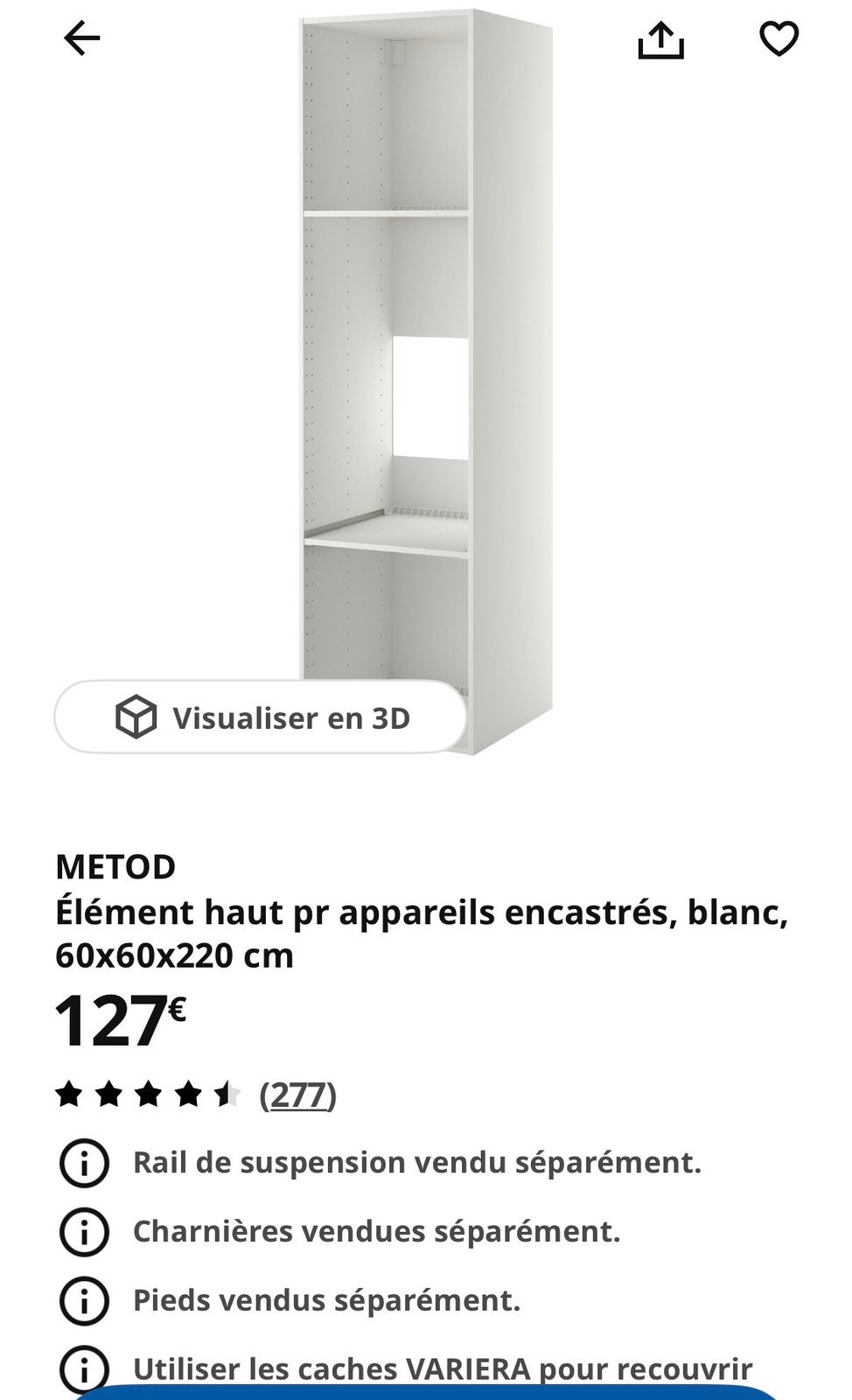 Nieuwe IKEA METOD-kolom, Huis en Inrichting, Ophalen, Nieuw