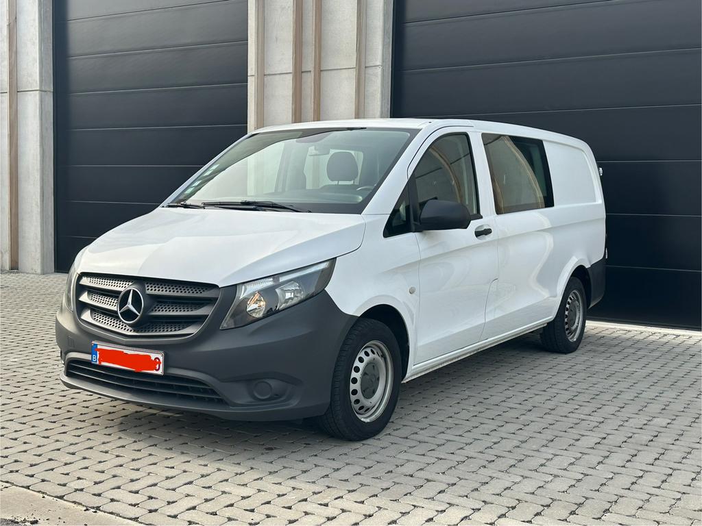 Mercedes Vito 114 CDI Automaat L2 DC – 2020 – 77.000km, Auto's, Wit, Leder, Particulier, Dealer onderhouden