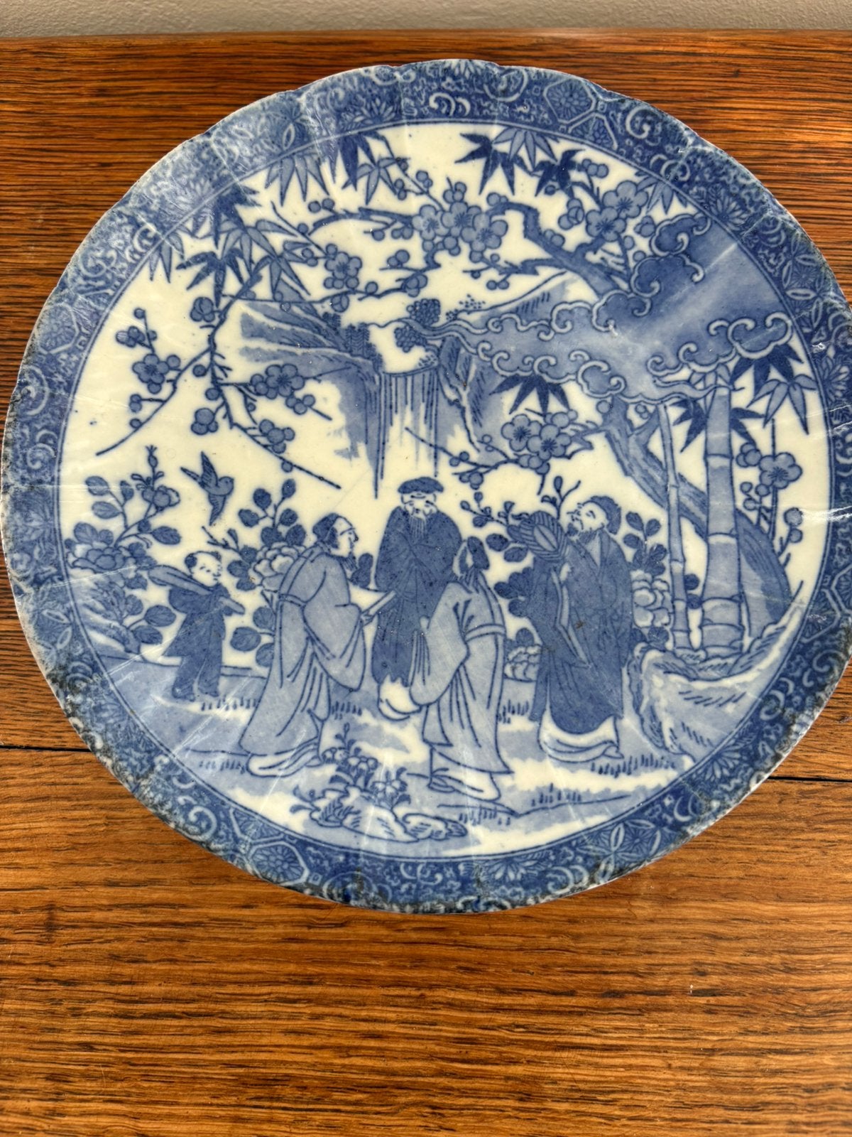 2 oude japanse borden 21cm, Antiek en Kunst, Ophalen