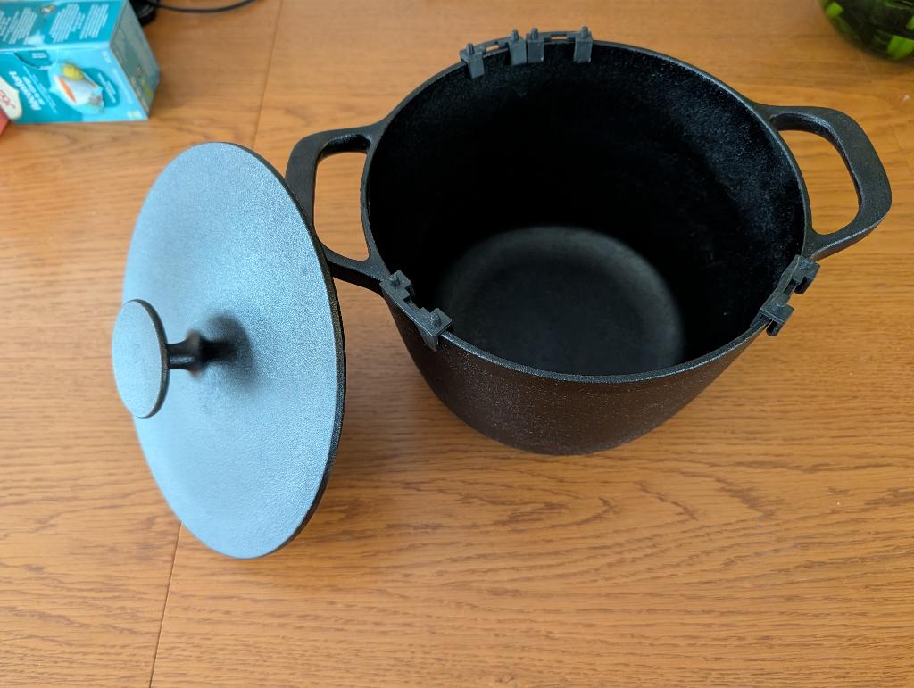 IKEA VARDAGEN gietijzer pan met deksel 3l, Comme neuf, Enlèvement, Plaque céramique, Fonte