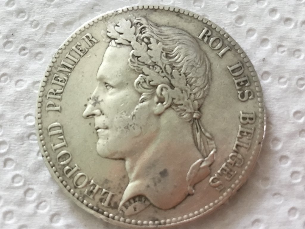 5 francs 1847 Leopold I, Timbres & Monnaies, Monnaies | Belgique, Enlèvement ou Envoi, Argent, Argent