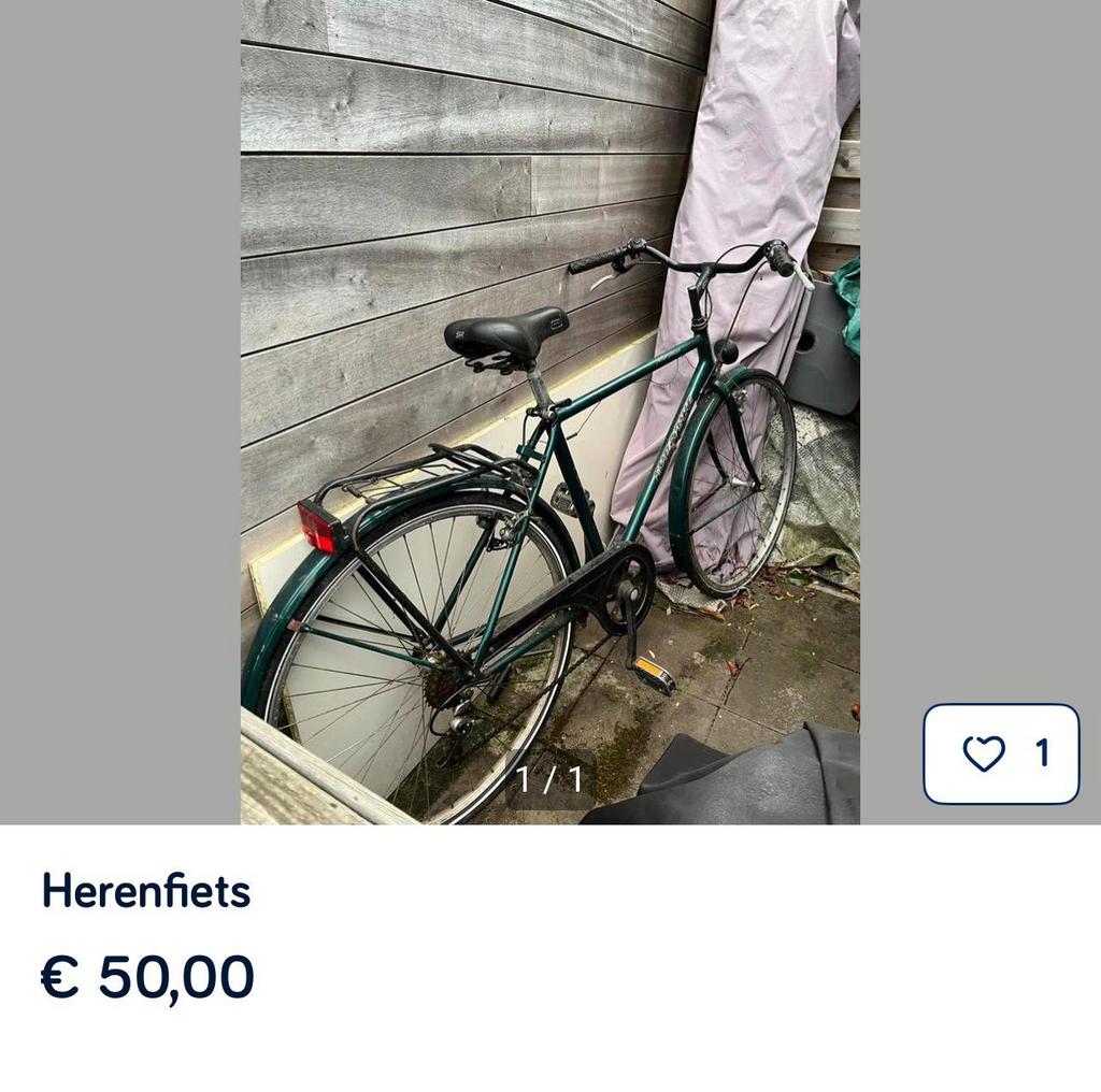 Herenfiets, Enlèvement, Utilisé
