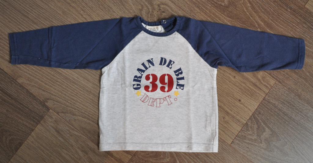 1/28.T-shirt manches longues pour garçon de 18 mois, Enfants & Bébés, Garçon, Enlèvement ou Envoi, Chemise ou Chemisier, Grain de blé