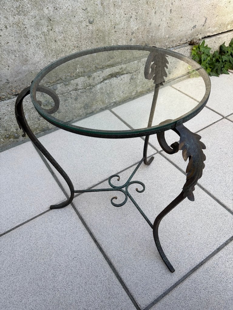 bijzettafeltje, Metaal of Aluminium, Rond, Zo goed als nieuw, Ophalen
