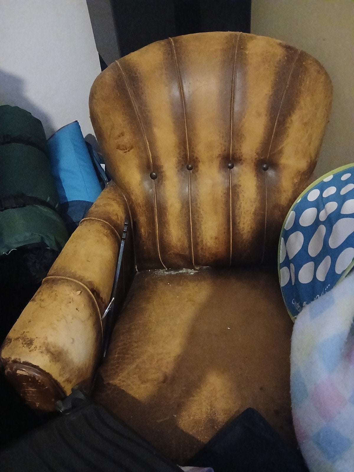 Twee lederen zetels, Huis en Inrichting, Fauteuils, Ophalen