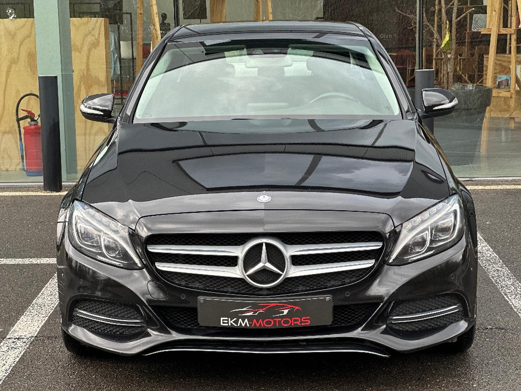 Mercedes-Benz C 180 / NAVI / AIRCO / Sensoren, Auto's, Mercedes-Benz, Stof, Zwart, USB, Zwart
