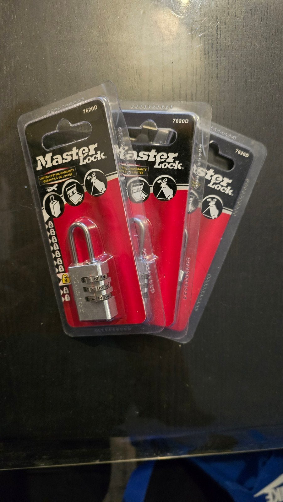 Lot de 3 cadenas à code Master Lock 7620D - Neufs sous blist, Enlèvement ou Envoi, Neuf