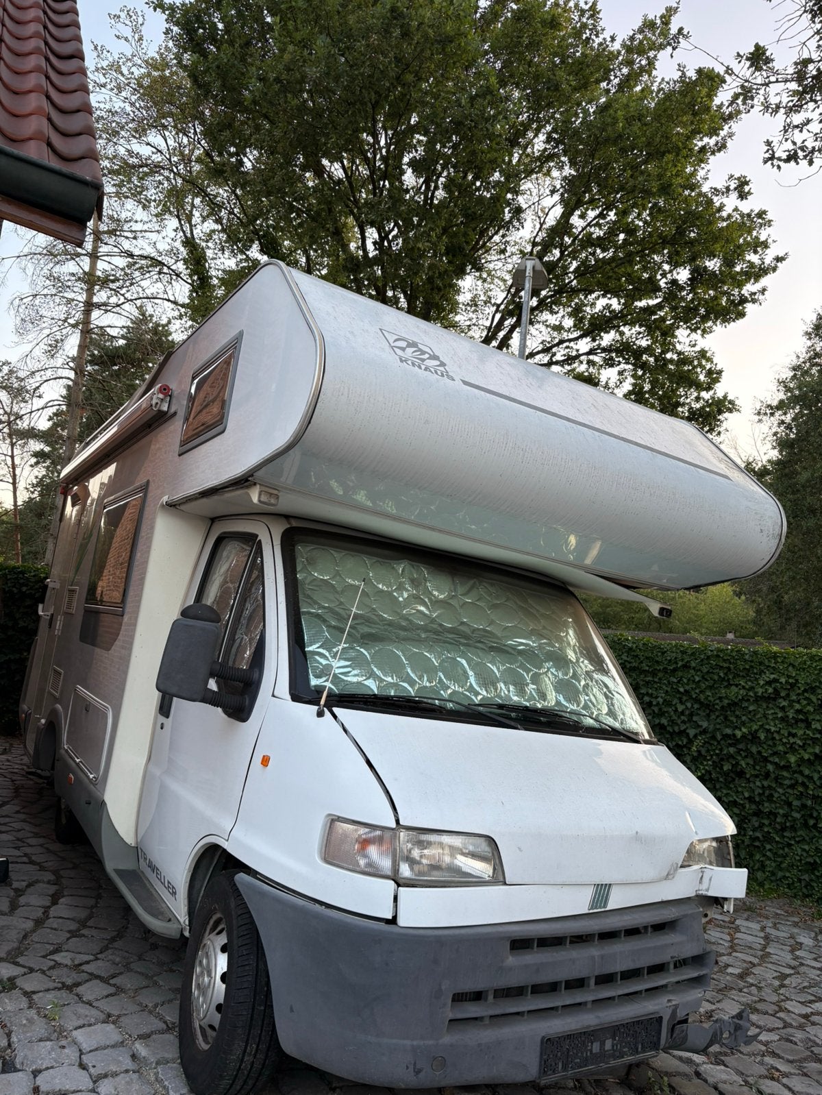Knaus Traveller 595 mobilhome uit 1998 op Fiat Ducato-basis, Caravans en Kamperen, Alkoof, Ringverwarming, Fiat, Treinzit