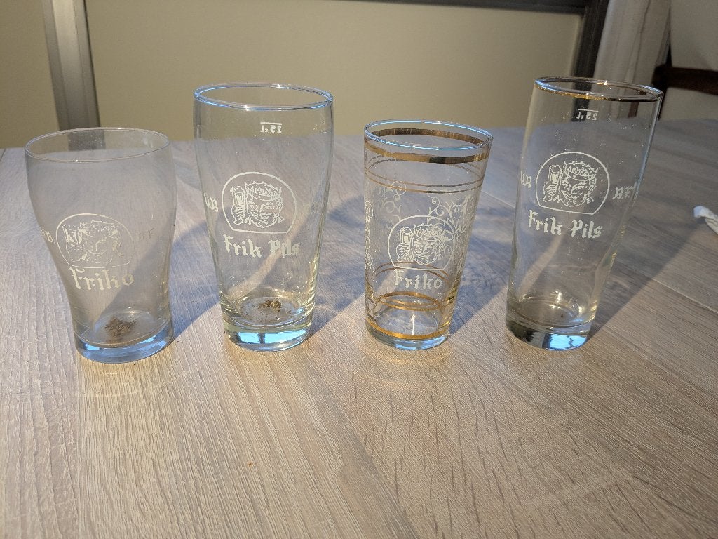 Frik Pils-glazen - Friko, Verzamelen, Glas en Drinkglazen, Ophalen