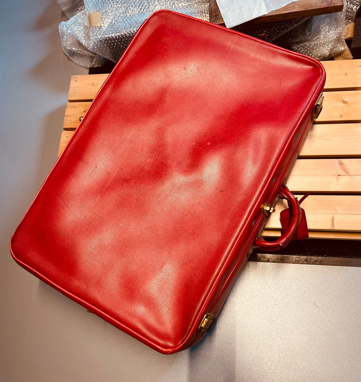 Leuke vintage koffer rood, Ophalen
