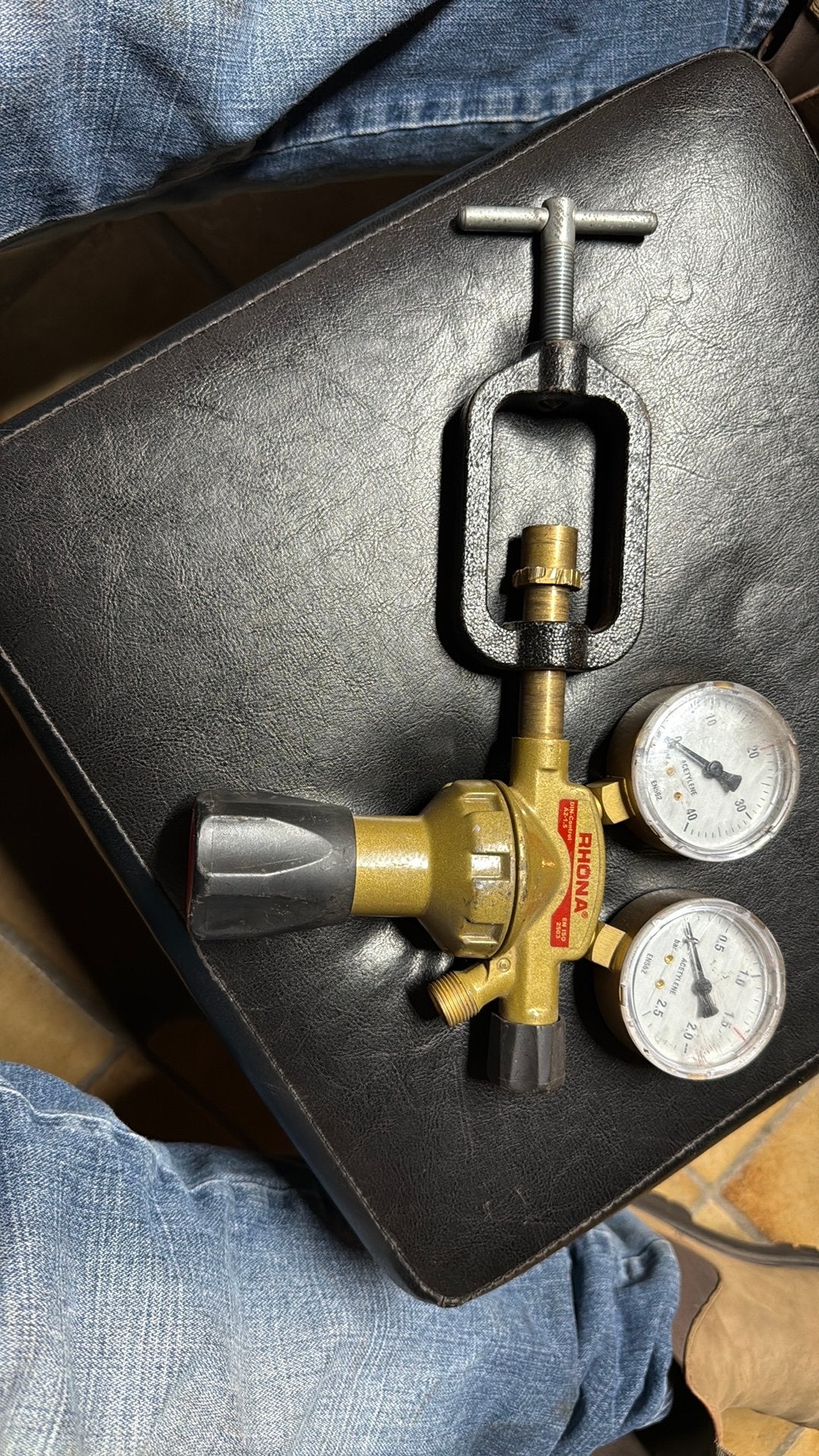 GCE Rhöna drukmeter / reduceerventiel  voor acetyleen, Ophalen of Verzenden, Gebruikt